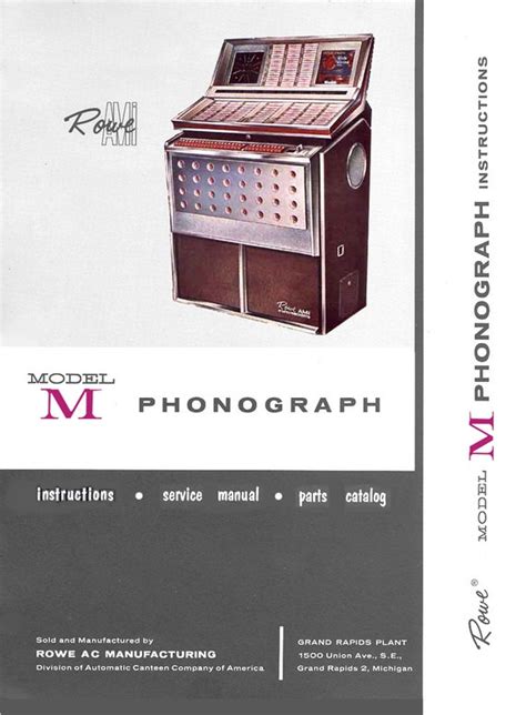 Jukebox Rowe Ami Manual High Resolution Instant Pdf Model M Etsy