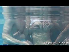 Suzuna Komiya The Kinky Asian With Phat Tits Gives A Oral Job By The Pool In This Uncensored