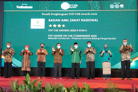 BAZNAS Raih Dua Penghargaan TOP CSR Award 2022 BAZNAS