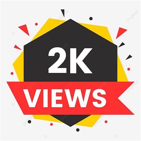 Twok Views Logo With Red Ribbon And Black Background 2k Views Graphic