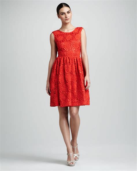 Kate Spade Selita Sleeveless Floral Dress In Red Lyst