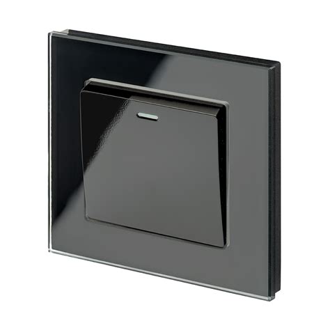 Crystal Pg Retractive Pulse Light Switch Gang Black Retrotouch