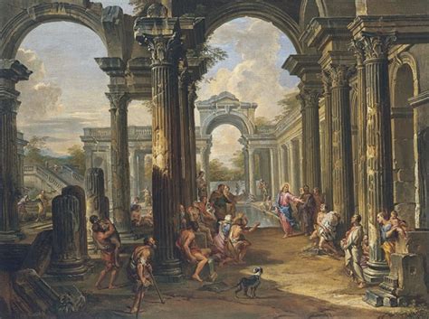 Am Teich Bethesda Giovanni Paolo Panini als Kunstdruck oder Gemälde