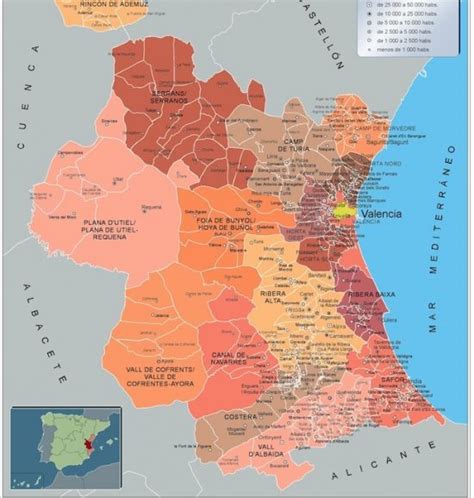 Mapas Comunidad Valenciana Pol Tico F Sico Provincias Y Comarcas