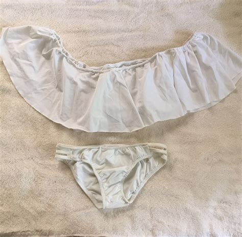 White Off Shoulder Bikini Women S Fashion Swimwear Bikinis