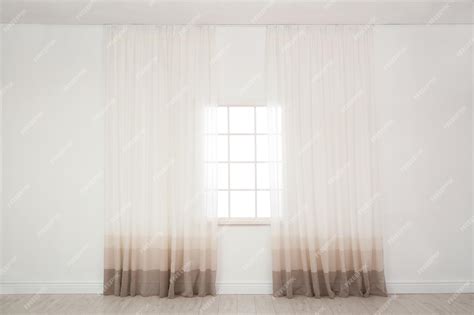 Premium Photo | Modern window with curtains in room home interior