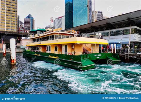 sydney harbour ferry arriving  circular quay sydney australia