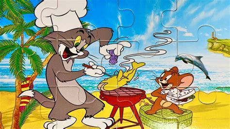 Tom & Jerry Том и Джерри на отдыхе - пазлы - YouTube