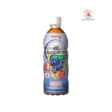 Pokka Ice Blueberry Tea Less Sugar Ml Gwp Shopee Singapore