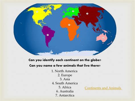 PPT - Continents and Animals PowerPoint Presentation, free download - ID:2841574