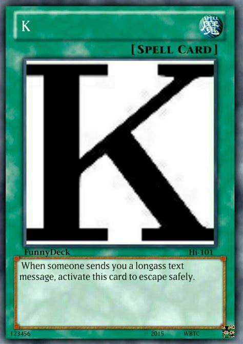 The sacred K card | K | Know Your Meme