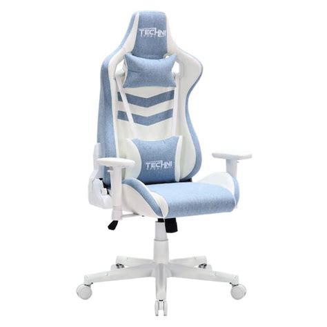 Techni Sport Ts86 Blue Ergonomic Pastel Fabric Gaming Chair With