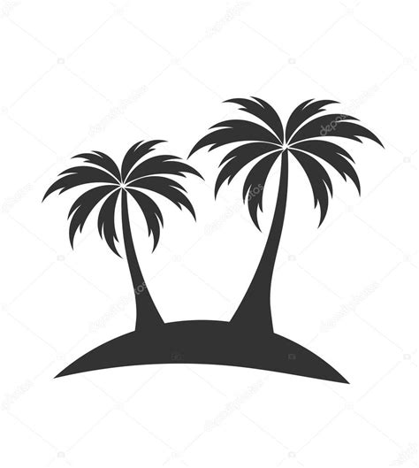 Palm Trees Shape Vector — Stock Vector © Studiobarcelona 125613138