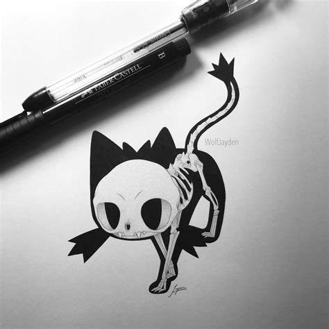 Skeletal Litten By On Deviantart