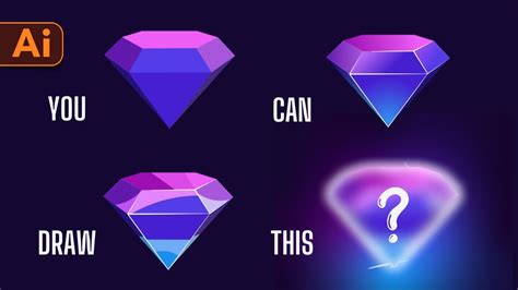 How To Draw A Realistic Diamond In Adobe Illustrator Tutorials Youtube