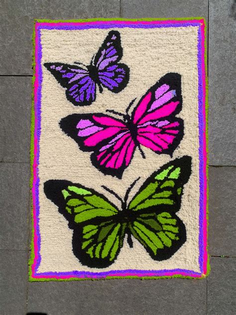 Made To Order Butterfly Rug Etsy