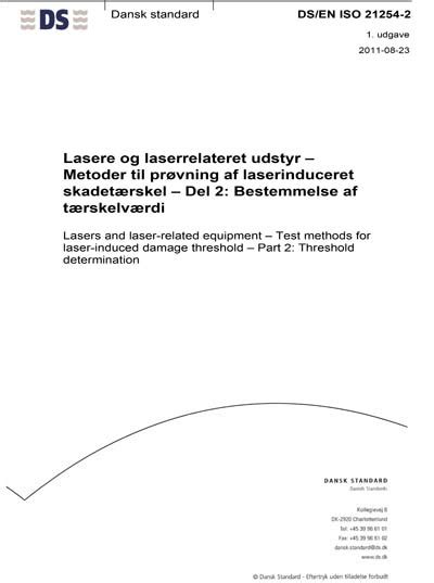 Ds En Iso Lasers And Laser Related Equipment Test