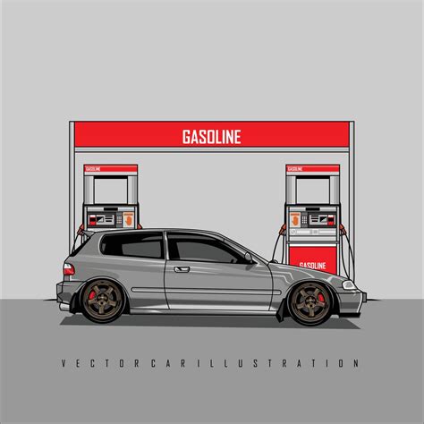 GRAY CAR ILLUSTRATION WITH A GRAY BACKGROUND 12806264 Vector Art at ...