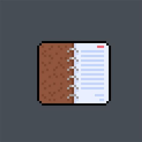 Premium Vector Empty Opened Book In Pixel Art Style Acompanhe A