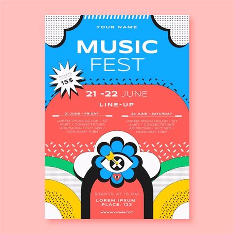 Free Vector Flat Design Event Poster Template