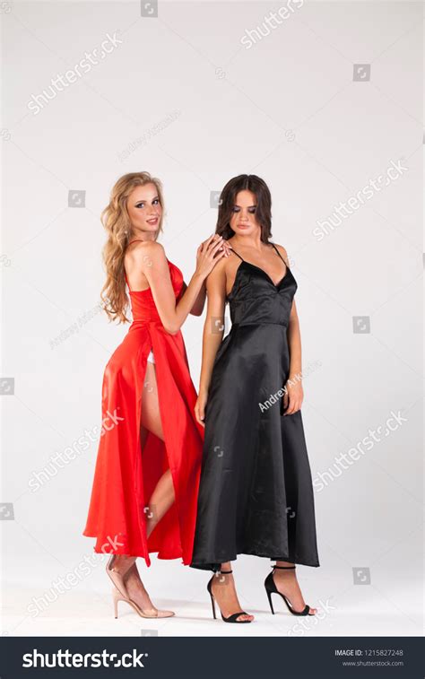Two Sexy Blonde Brunette Models Full Stock Photo Shutterstock
