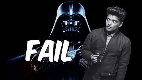 Bruno Mars Uptown Funk Stormtrooper Hits Headstar Wars Movie Fail