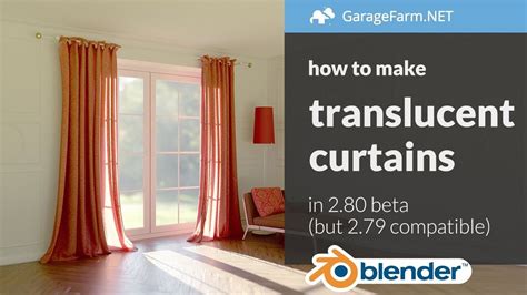 How To Make Realistic Translucent Curtains Shading Noders Blender