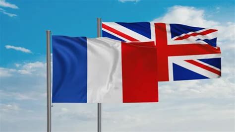 United Kingdom and France flag waving to... | Stock Video | Pond5