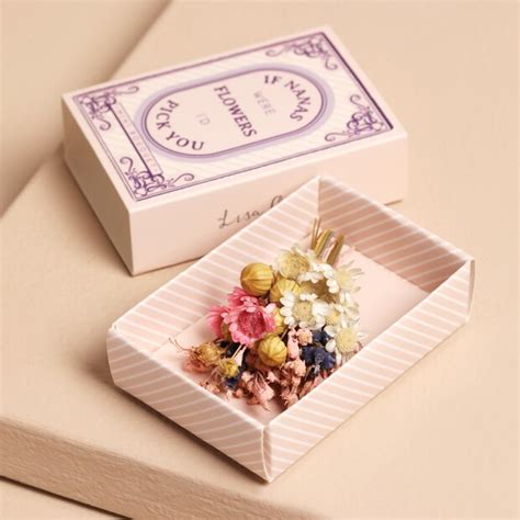 Nana Tiny Matchbox Dried Flower Posy Lisa Angel