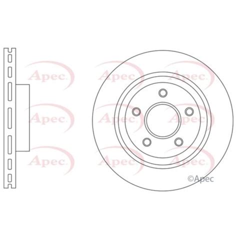 Genuine Apec Rear Brake Discs Vented Mm Pair Dsk Ebay