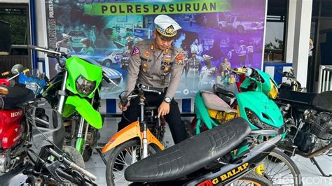 42 Unit Motor Di Pasuruan Terjaring Razia Balap Liar Pemiliknya Kabur