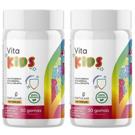 Qual Melhor Polivitaminico Infantil - KIT 2X Vita Kids (Polivitamínico Infantil) 30 gomas - Natulha | Natulha