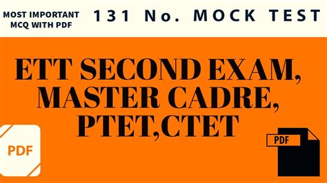 131 No Mock Test For Master Cadre Ett Second Paper Master Cadre Ctet