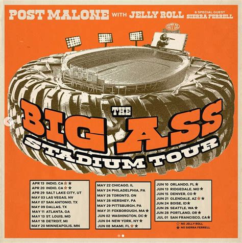 Post Malone And Jelly Roll Announce Big Ass Stadium Tour Setlist Fm