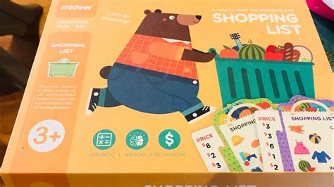 Mideer Shopping List Board Game Kidlovereading Youtube