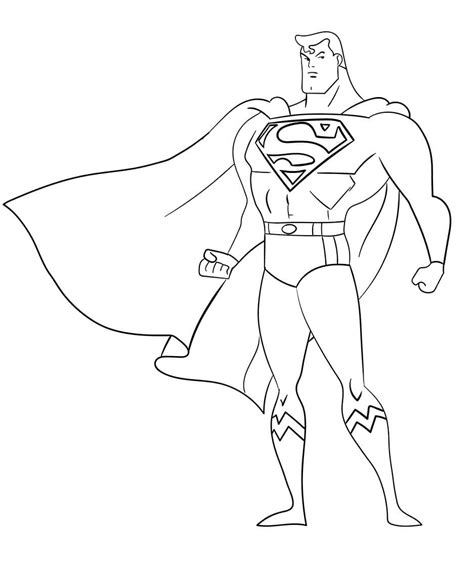 Genial Superman Volando Para Colorear Imprimir E Dibujar PDMREA