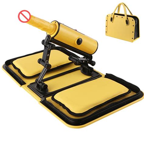 Sex Machine Portable Handbag Yellow Remote Control Vibrations