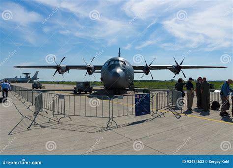 A Four-engine Turboprop Military Transport Aircraft Lockheed Martin C ...