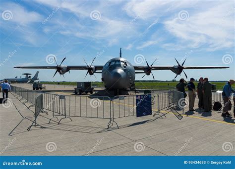 A Four Engine Turboprop Military Transport Aircraft Lockheed Martin C