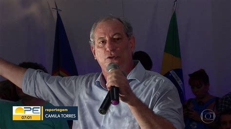 Vídeo Ciro Gomes do PDT faz campanha no Recife Bom Dia PE G1