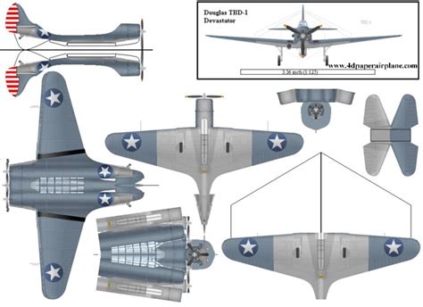 Douglas TBD Devastator | Paper airplane models, Model airplanes, Paper models