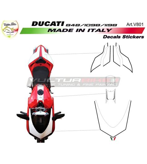 Kit Adesivi Per Cupolino Codone E Serbatoio Ducati 848 1098 1198 S R