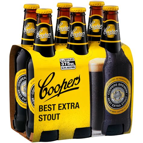 Super Liquor Coopers Best Extra Stout Bottles 6x375ml