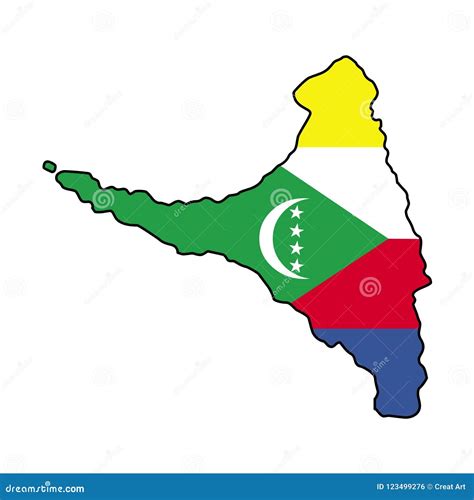 Comoros Mapa Del Ejemplo Del Vector De Los Comoro Ilustraci N Del