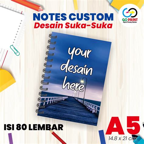 Jual Notebook Custom A Spiral Block Note Custom Catatan Souvenir