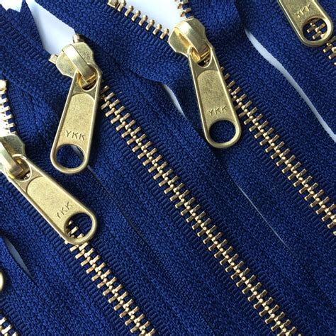 Metal Zippers Brass Teeth Heavy Duty Ykk Purse Zippers With A Etsy