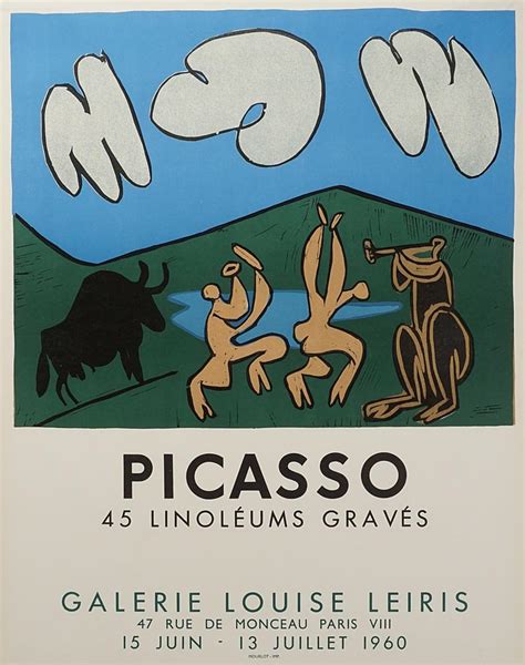 Sold Price Pablo Picasso Poster For The Linocuts Exhibition At The