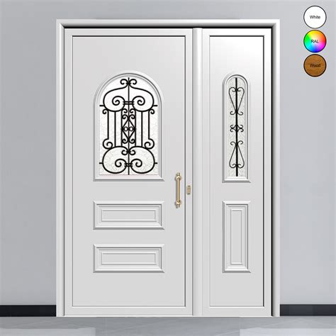 Porte d entrée en aluminium CLASSIC DESIGN 2312 3365 RAL 9003 L 160