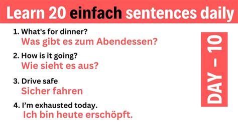 Day Learn Easy German Sentences Daily Germanmadeeasy Channel