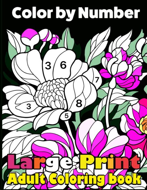 Buy Large Print Color By Number Adult Coloring Book An Adult Color By